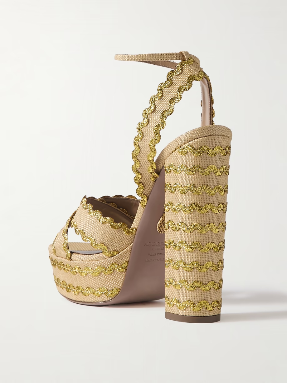 Ric Rac 140 raffia platform sandals Ric Rac 140 raffia platform sandals