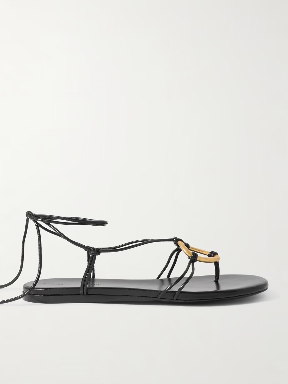 Embellished leather sandals Embellished leather sandals