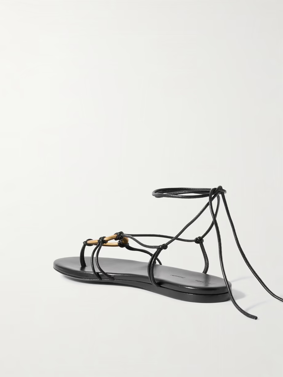 Embellished leather sandals Embellished leather sandals