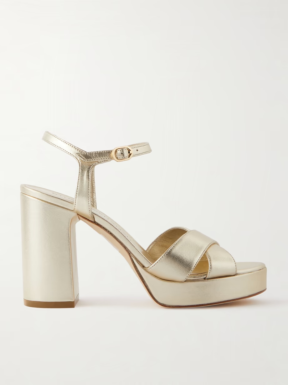 Dayna metallic leather platform sandals Dayna metallic leather platform sandals