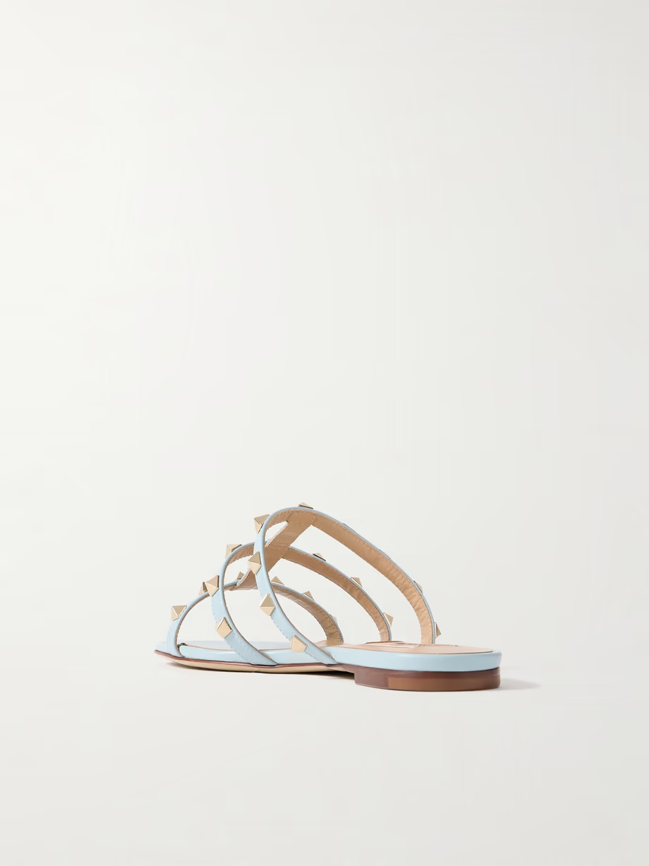 Rockstud leather sandals