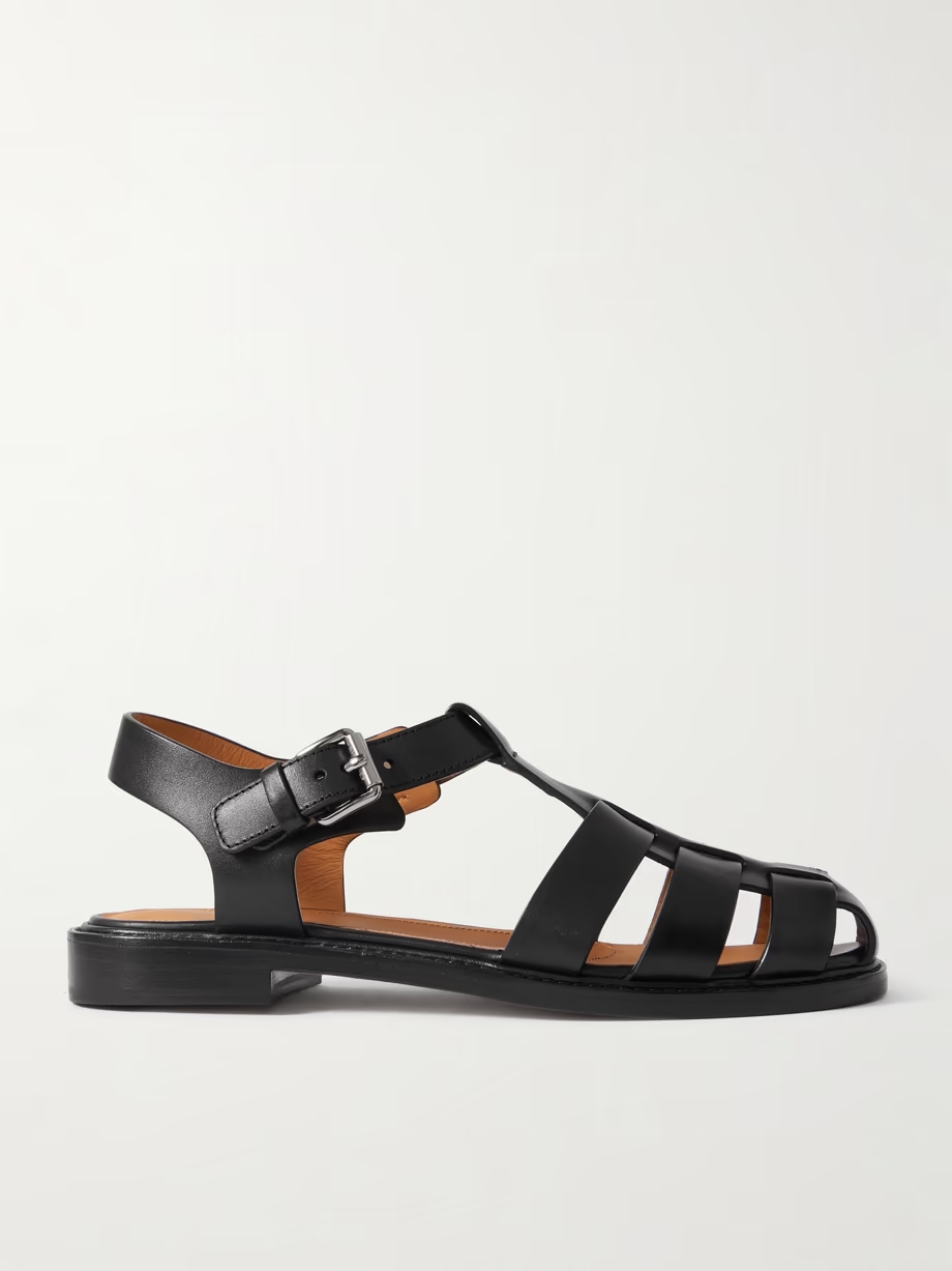 Fisher cutout leather sandals