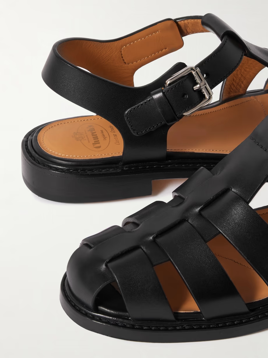 Fisher cutout leather sandals