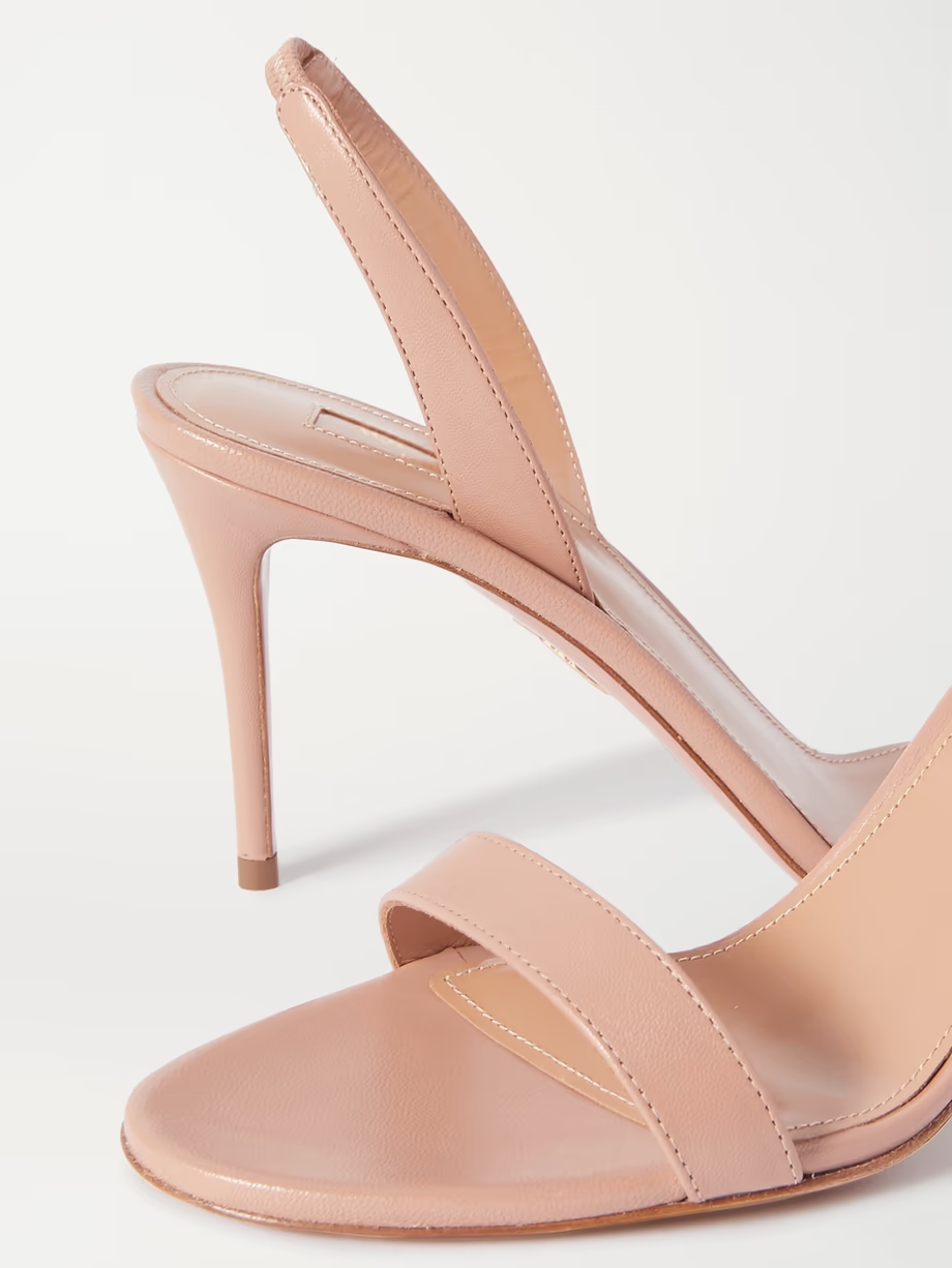 So Nude 85 leather slingback sandals