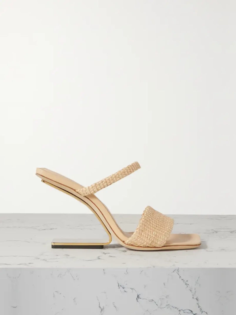 Rene raffia mules