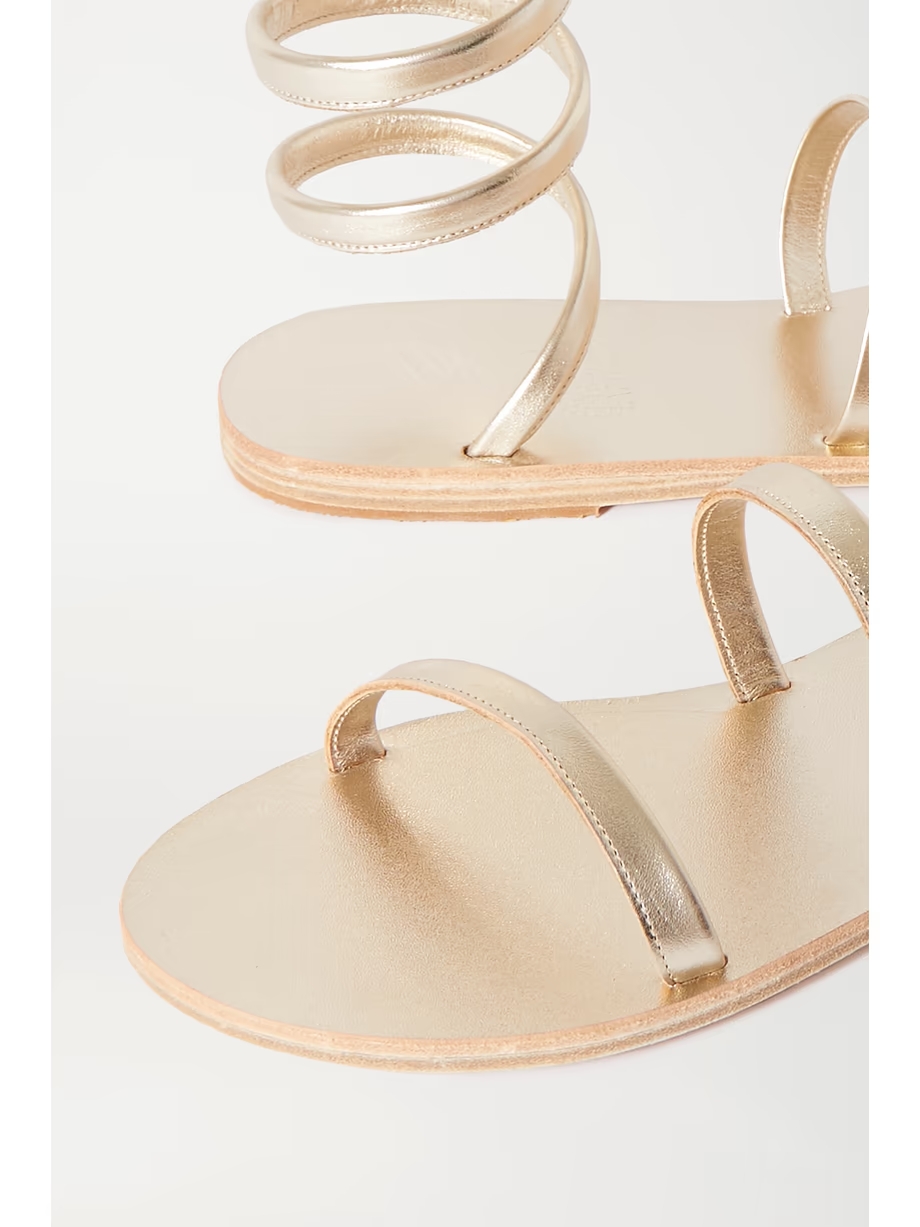 Ofis metallic leather sandals