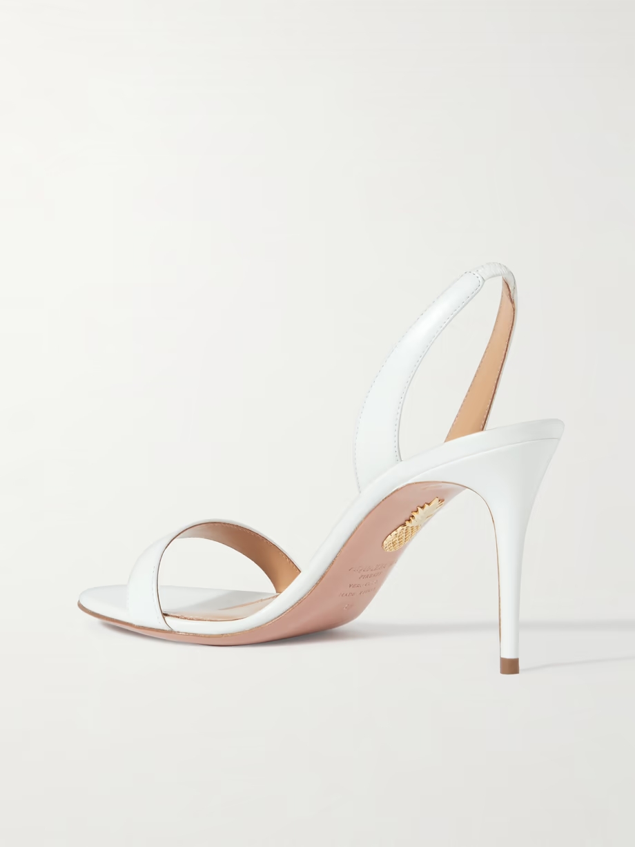 So Nude 85 leather slingback sandals