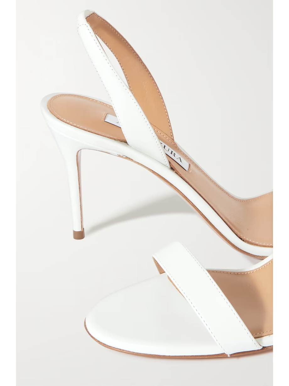 So Nude 85 leather slingback sandals