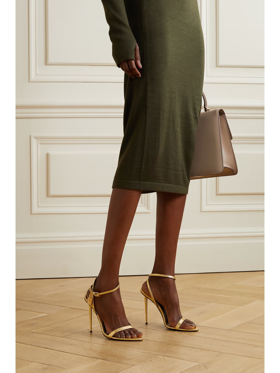 Padlock metallic leather sandals Padlock metallic leather sandals