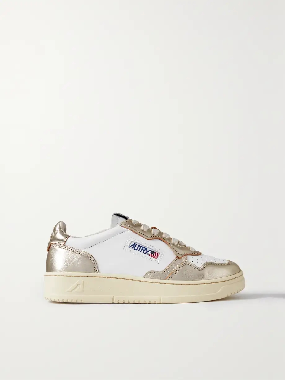 Medalist Low metallic leather sneakers