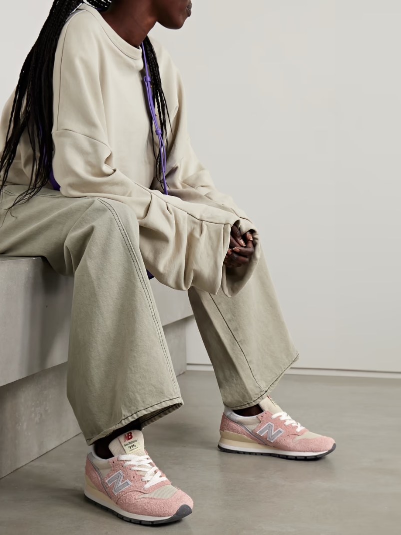 996 leather-trimmed suede and mesh sneakers 996 leather-trimmed suede and mesh sneakers