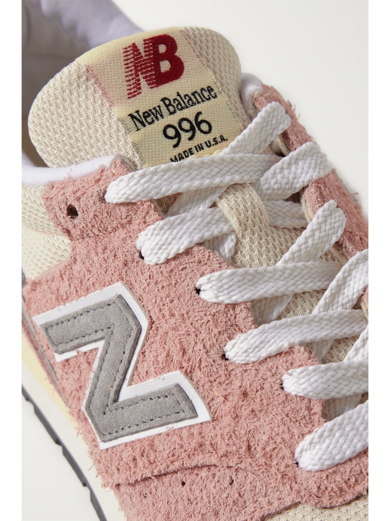 996 leather-trimmed suede and mesh sneakers 996 leather-trimmed suede and mesh sneakers