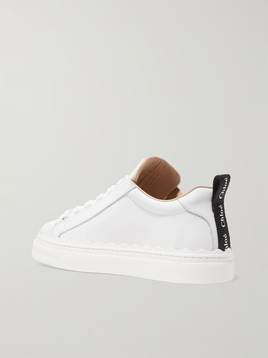 + NET SUSTAIN Lauren scalloped leather sneakers