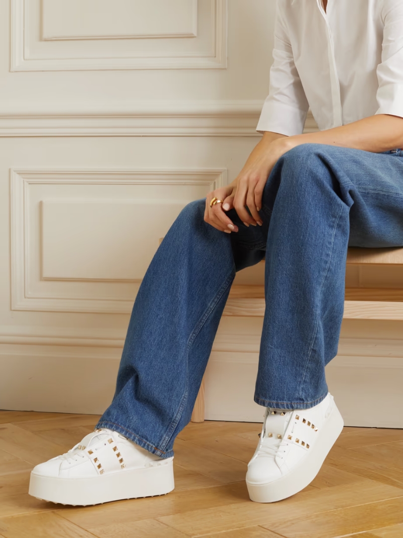 Valentino Garavani Rockstud Untitled leather platform sneakers Valentino Garavani Rockstud Untitled leather platform sneakers