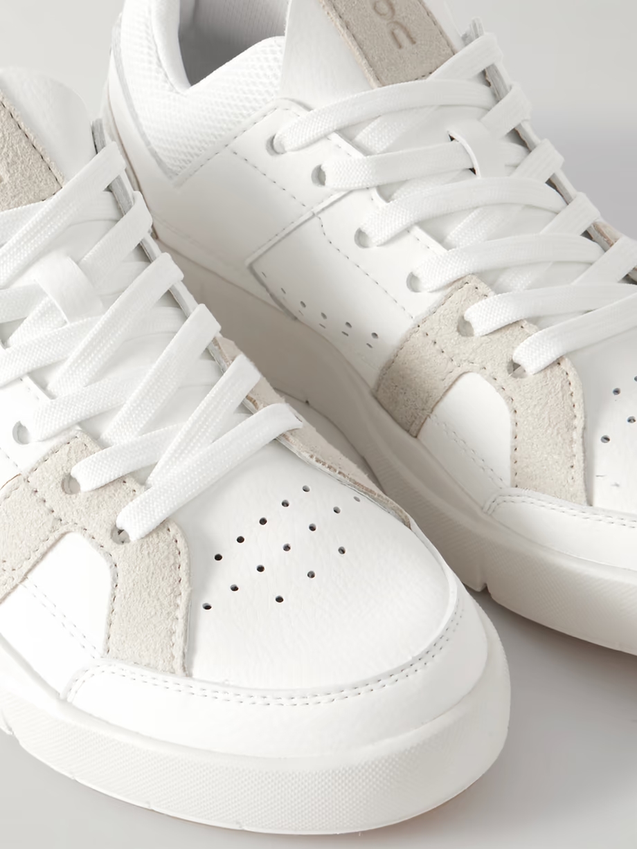 The Roger Clubhouse faux suede-trimmed faux leather sneakers