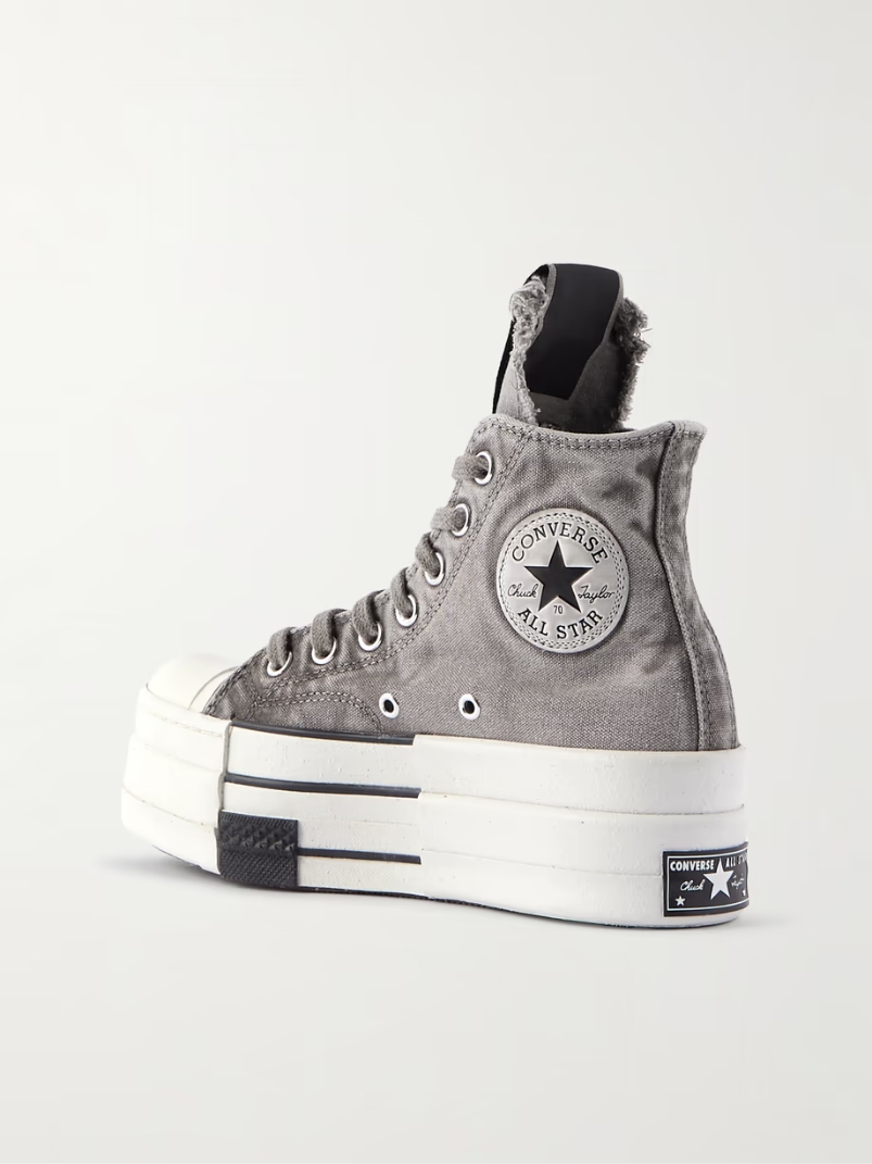 + Converse DRKSHDW DBL DRKSTAR Chuck 70 canvas platform sneakers