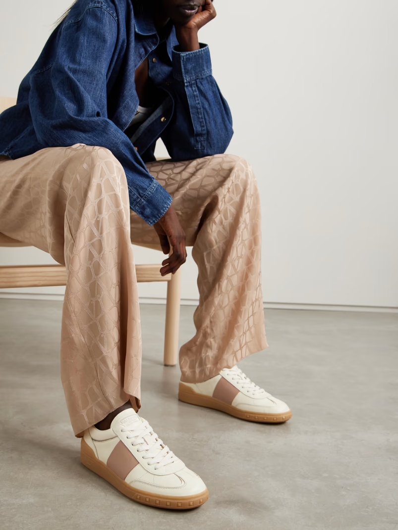 Two-tone leather sneakers Two-tone leather sneakers