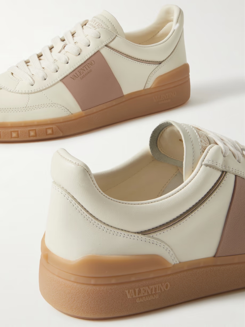 Two-tone leather sneakers Two-tone leather sneakers