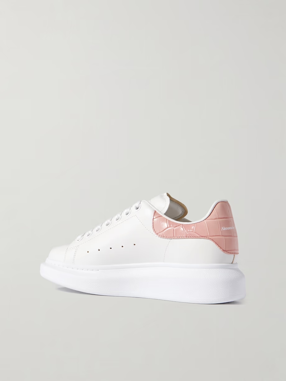 Leather exaggerated-sole sneakers Leather exaggerated-sole sneakers