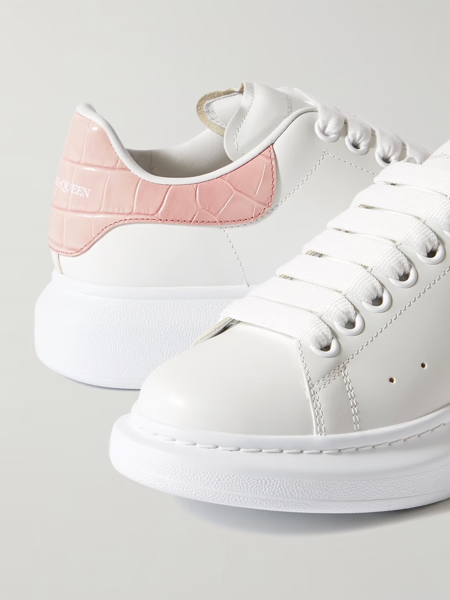 Leather exaggerated-sole sneakers Leather exaggerated-sole sneakers