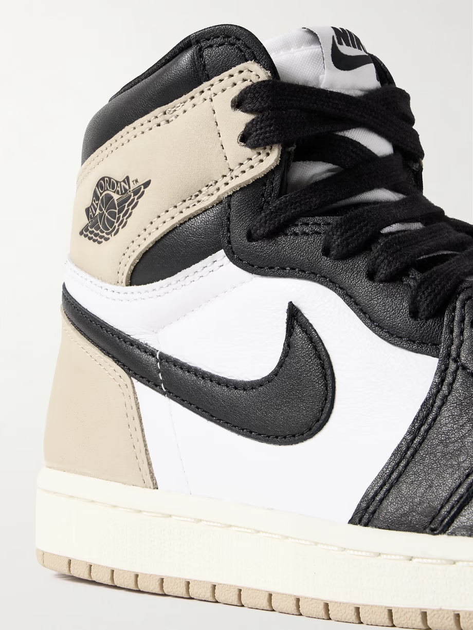 Air Jordan 1 Retro OG leather and nubuck high-top sneakers