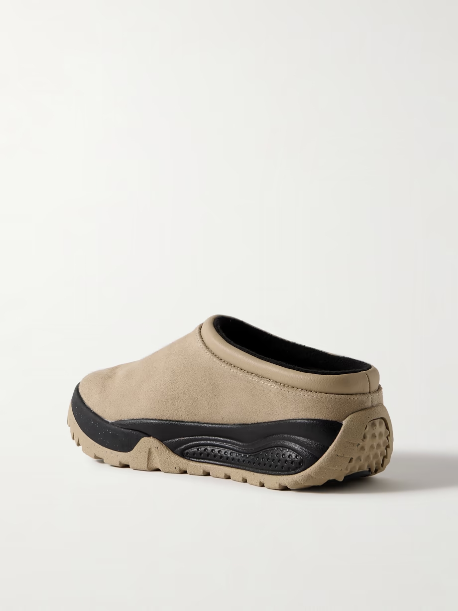 ACG Rufus leather-trimmed suede slip-on sneakers