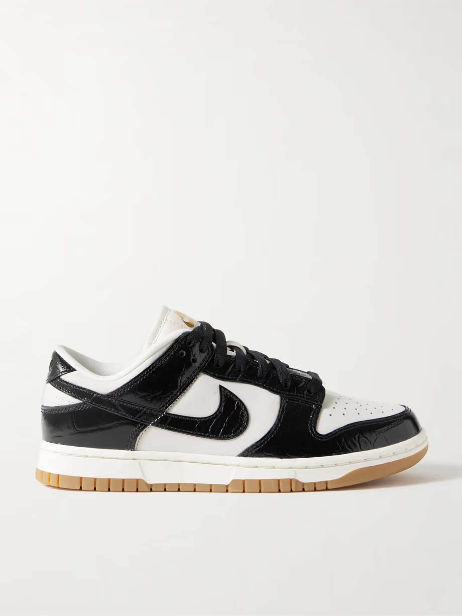Dunk Low croc-effect leather and suede sneakers Dunk Low croc-effect leather and suede sneakers