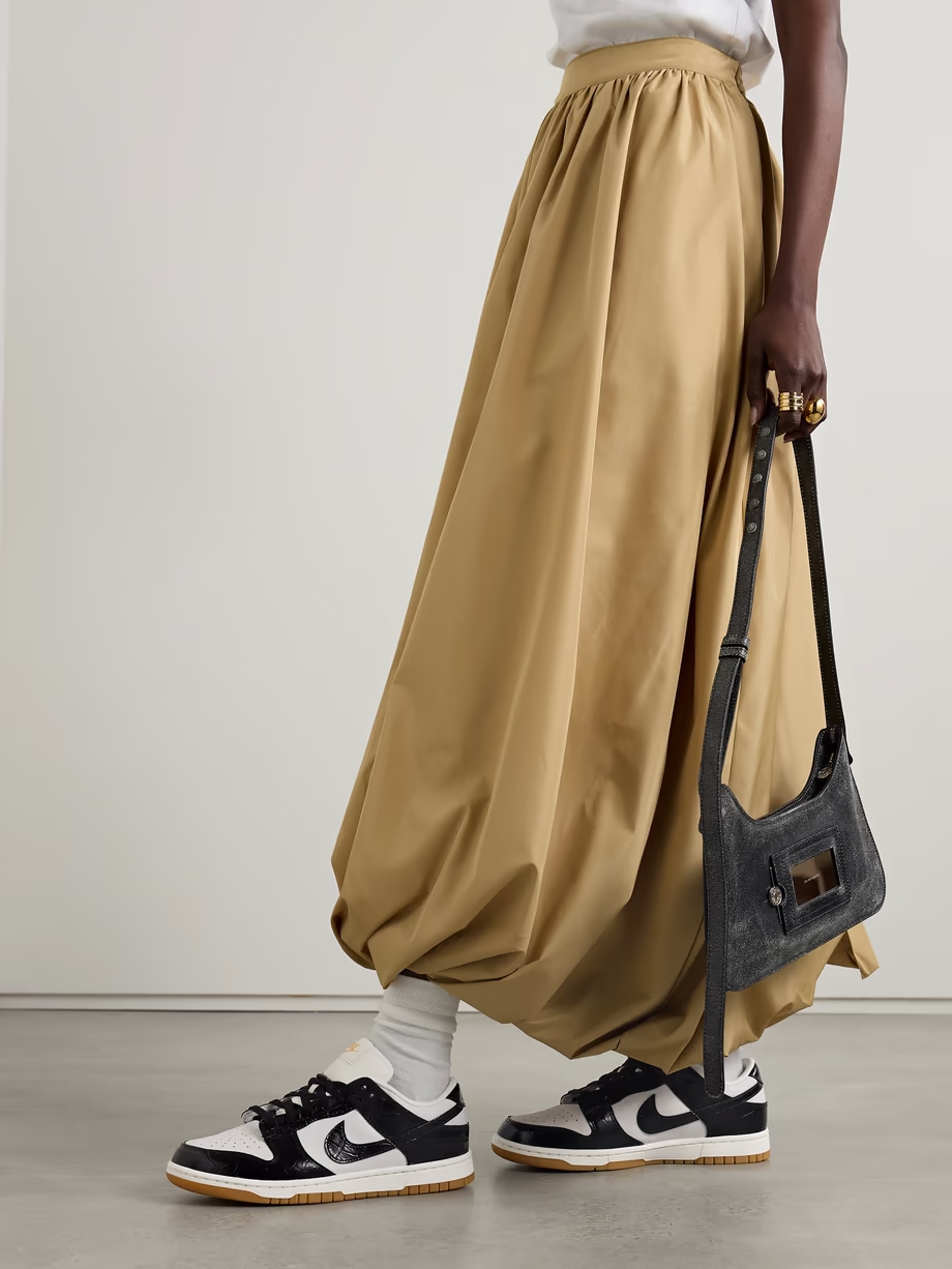 Dunk Low croc-effect leather and suede sneakers Dunk Low croc-effect leather and suede sneakers