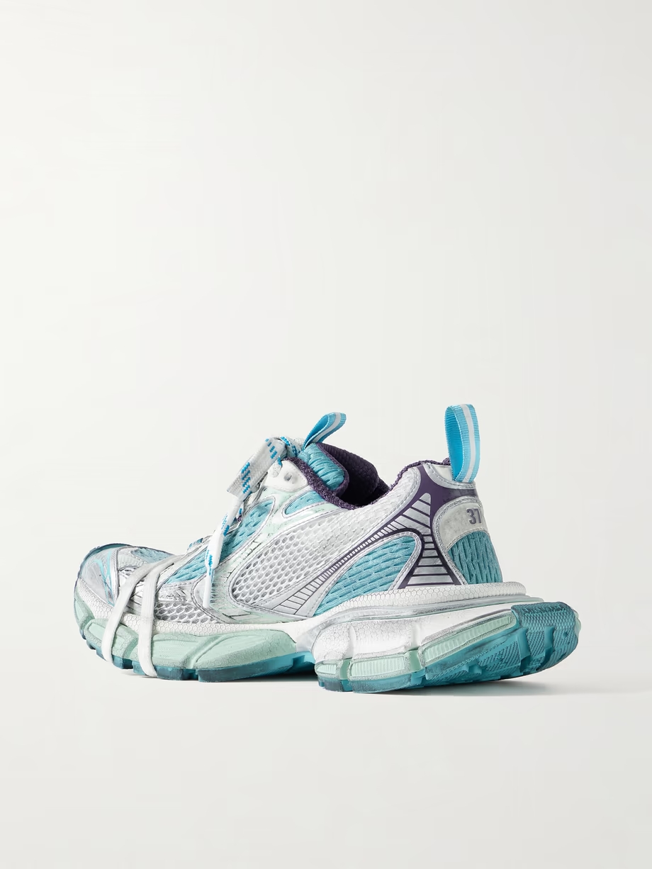 3XL leather-trimmed mesh and rubber sneakers 3XL leather-trimmed mesh and rubber sneakers