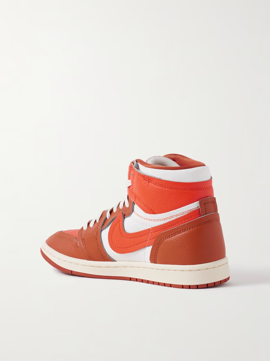 Air Jordan 1 High leather and twill sneakers