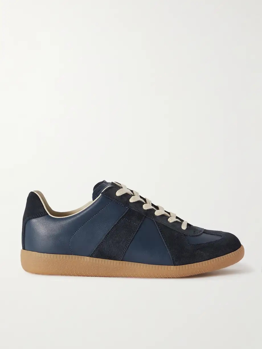 Replica leather and suede sneakers Replica leather and suede sneakers