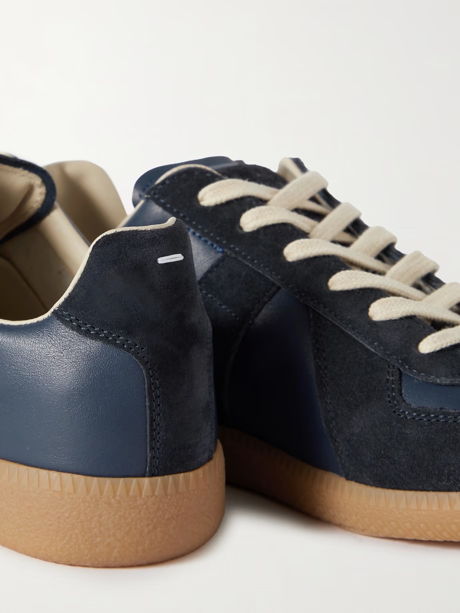 Replica leather and suede sneakers Replica leather and suede sneakers