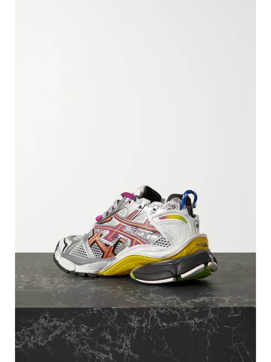 Runner rubber-trimmed mesh and nylon sneakers Runner rubber-trimmed mesh and nylon sneakers