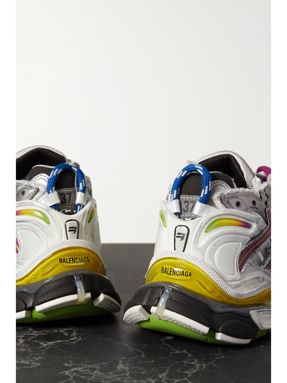 Runner rubber-trimmed mesh and nylon sneakers Runner rubber-trimmed mesh and nylon sneakers