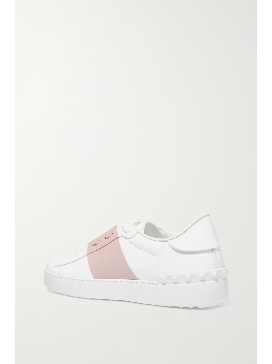 Open two-tone leather sneakers Open two-tone leather sneakers