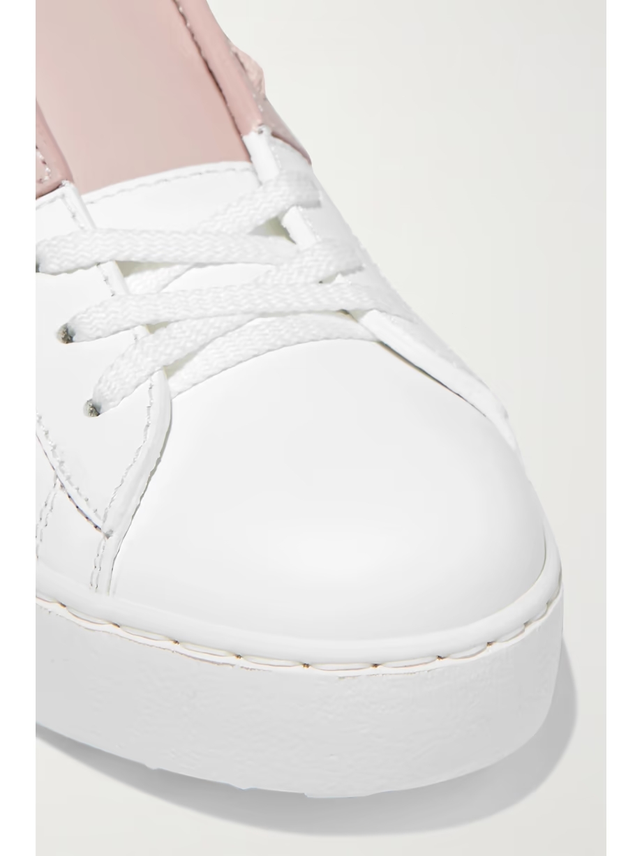 Open two-tone leather sneakers Open two-tone leather sneakers