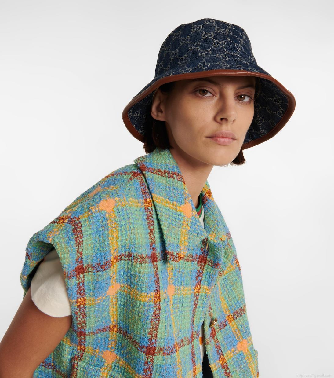 GucciGG jacquard denim bucket hat