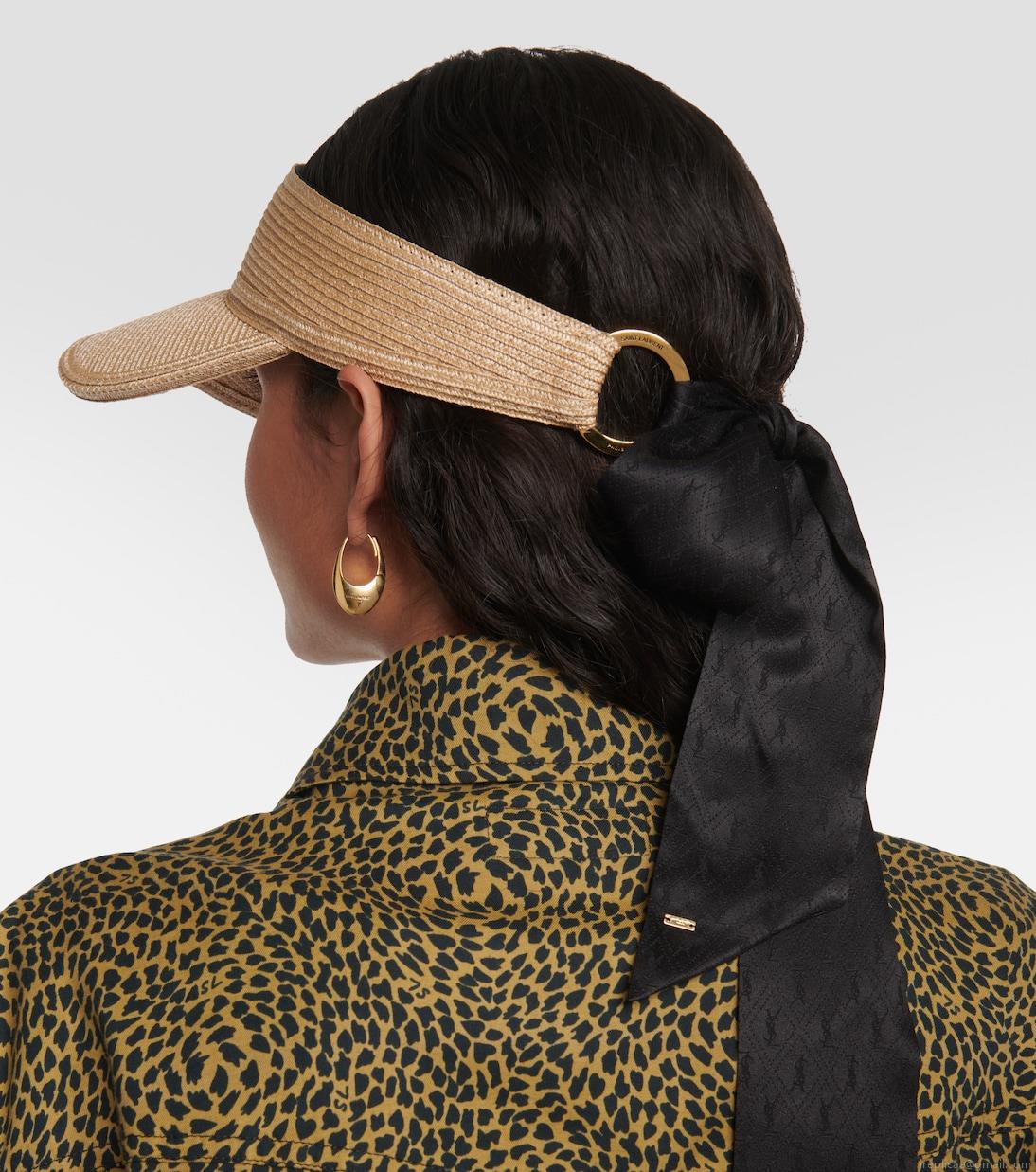 Saint LaurentRaffia-effect visor Saint LaurentRaffia-effect visor