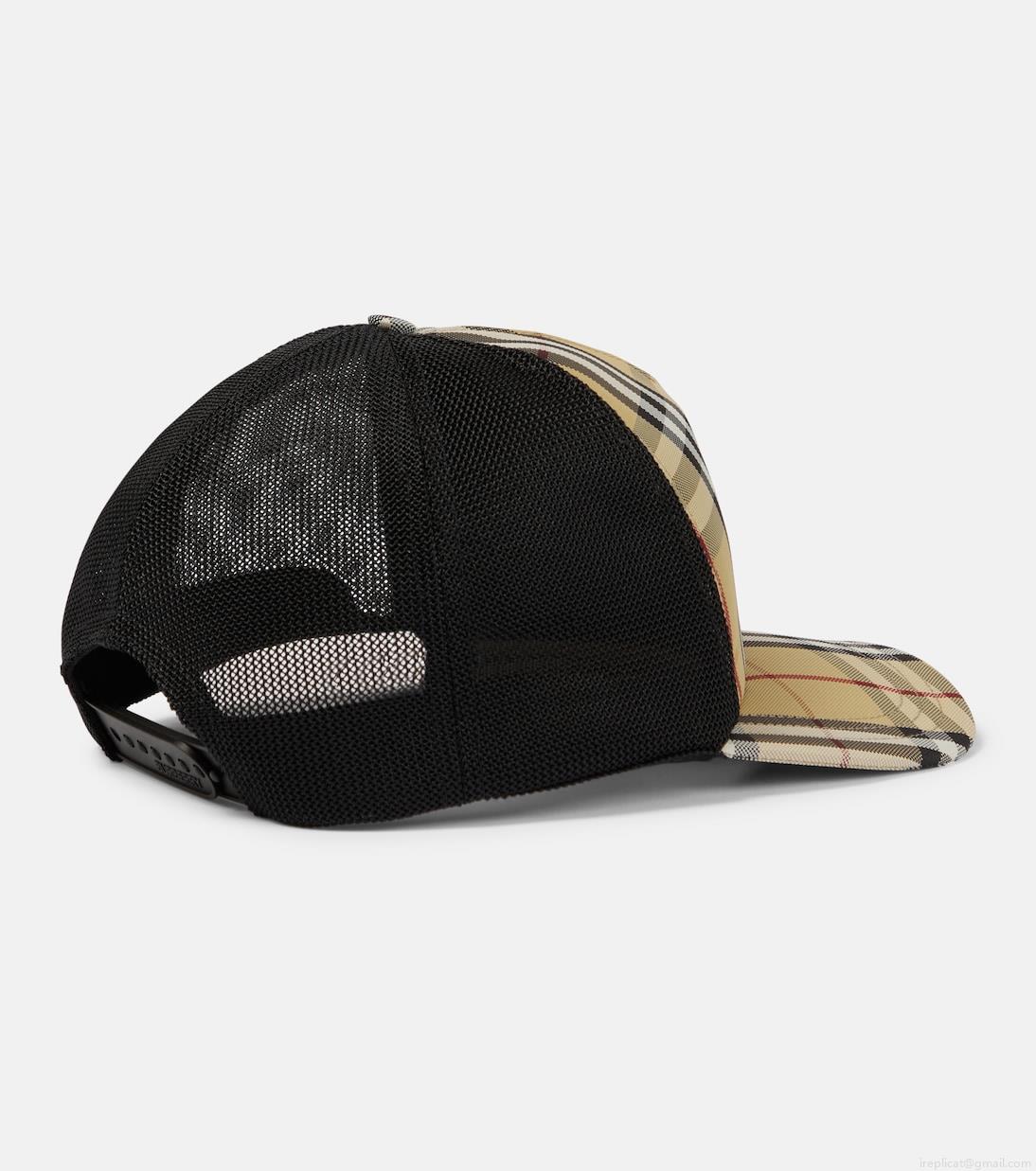 BurberryVintage Check and mesh baseball cap