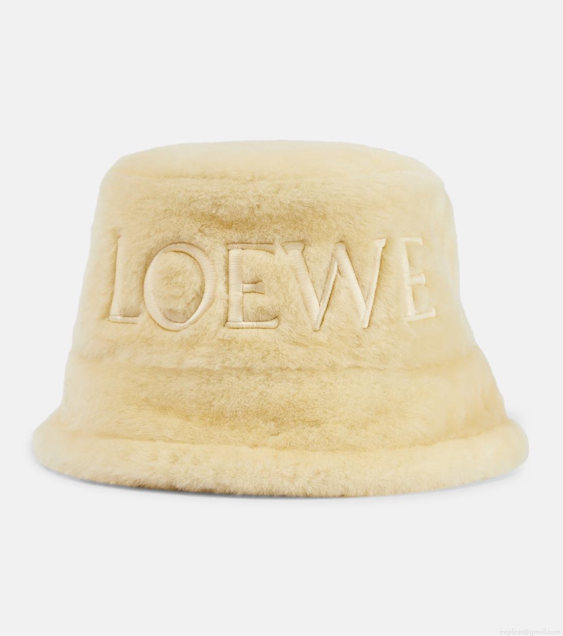 LoeweLogo shearling bucket hat