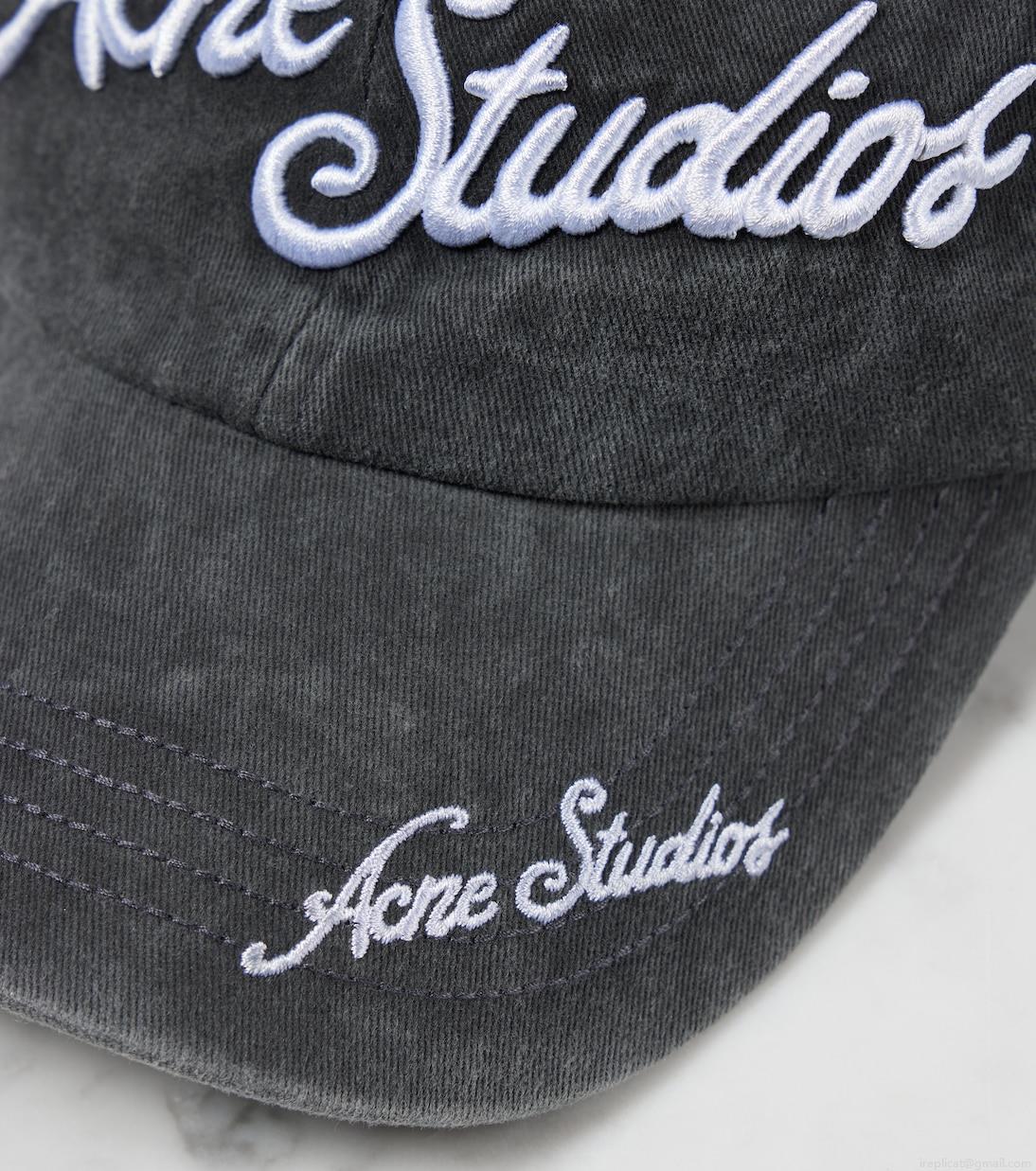 Acne StudiosLogo embroidered cotton baseball cap