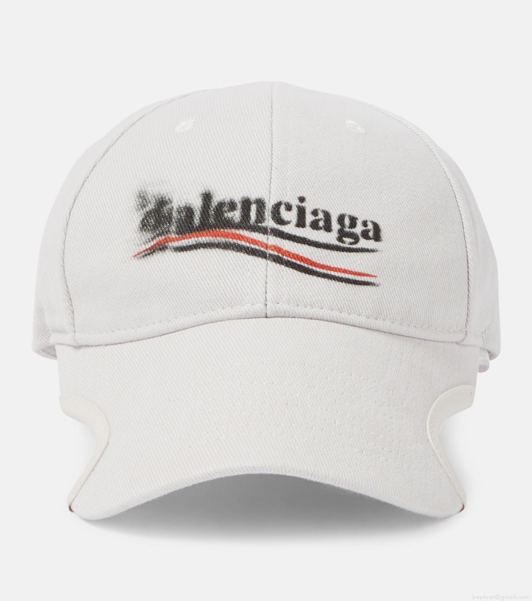 BalenciagaLogo cotton drill baseball cap