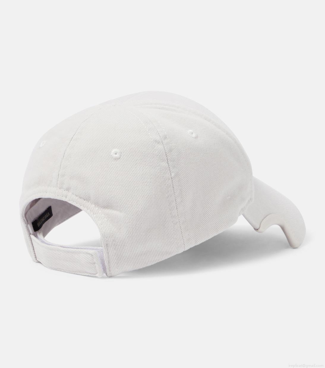 BalenciagaLogo cotton drill baseball cap