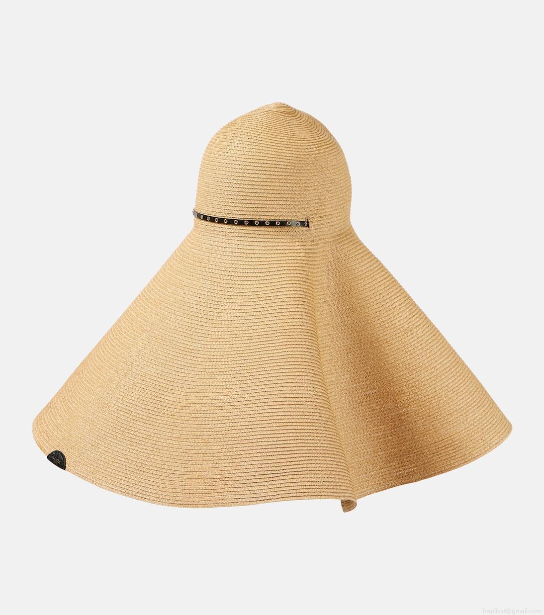 AlaïaCapeline straw cloche hat