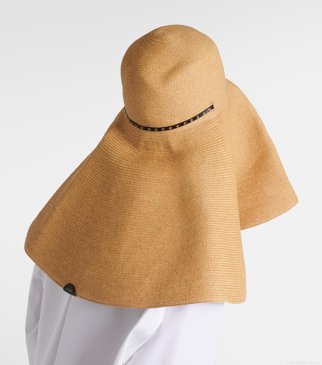 AlaïaCapeline straw cloche hat