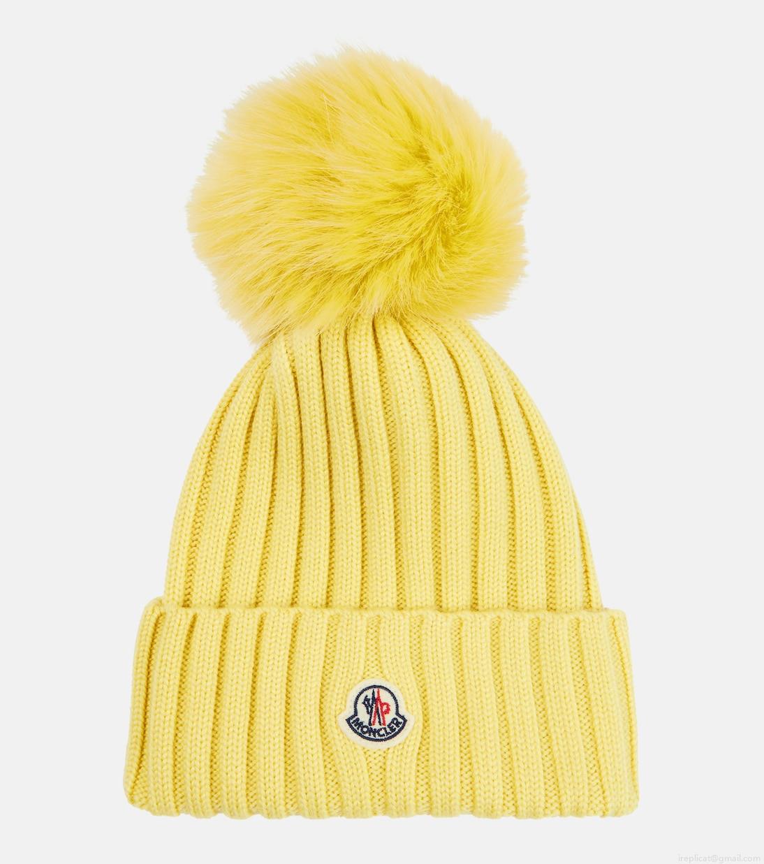 MonclerLogo virgin wool beanie