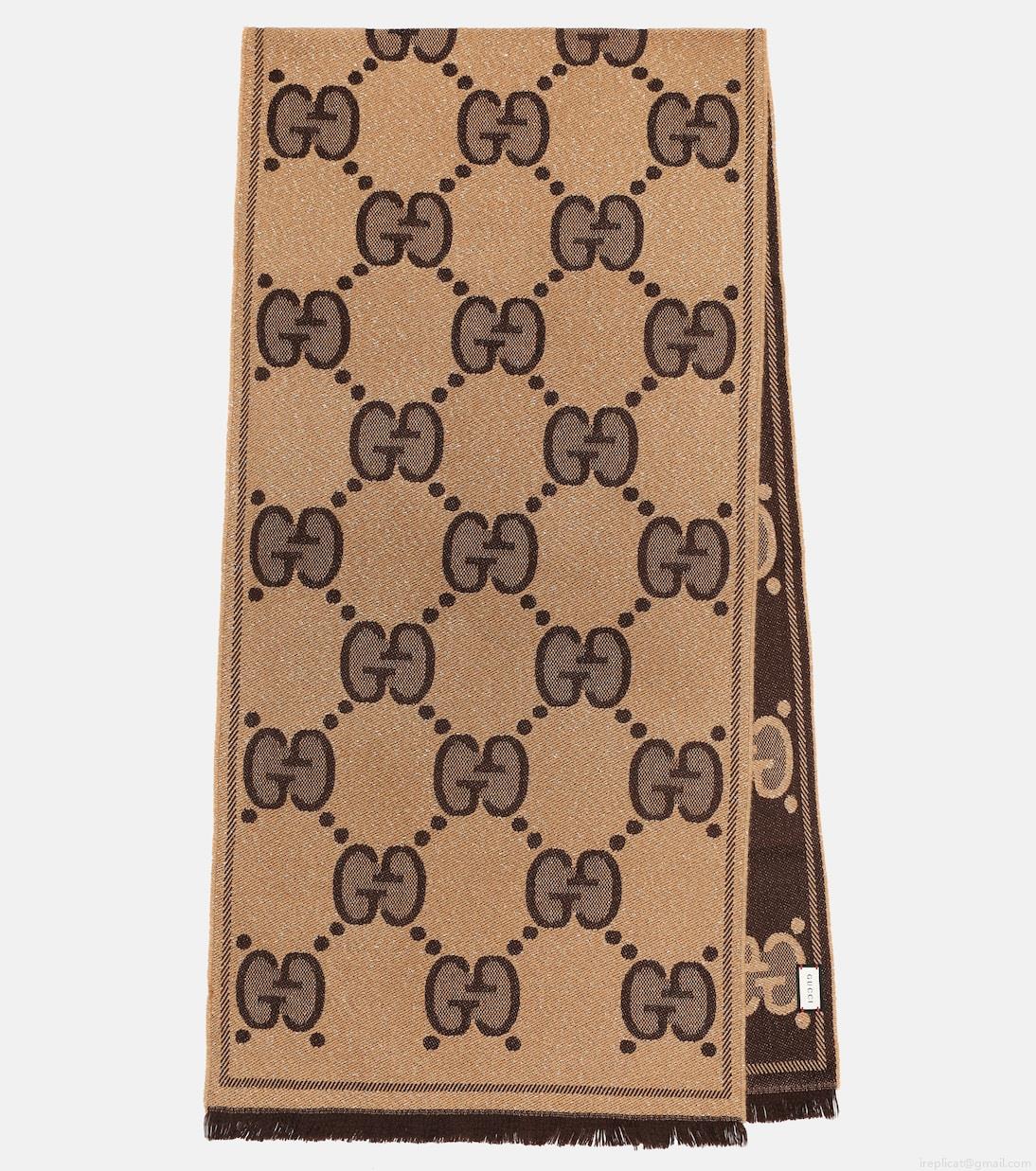 GucciGG wool jacquard scarf