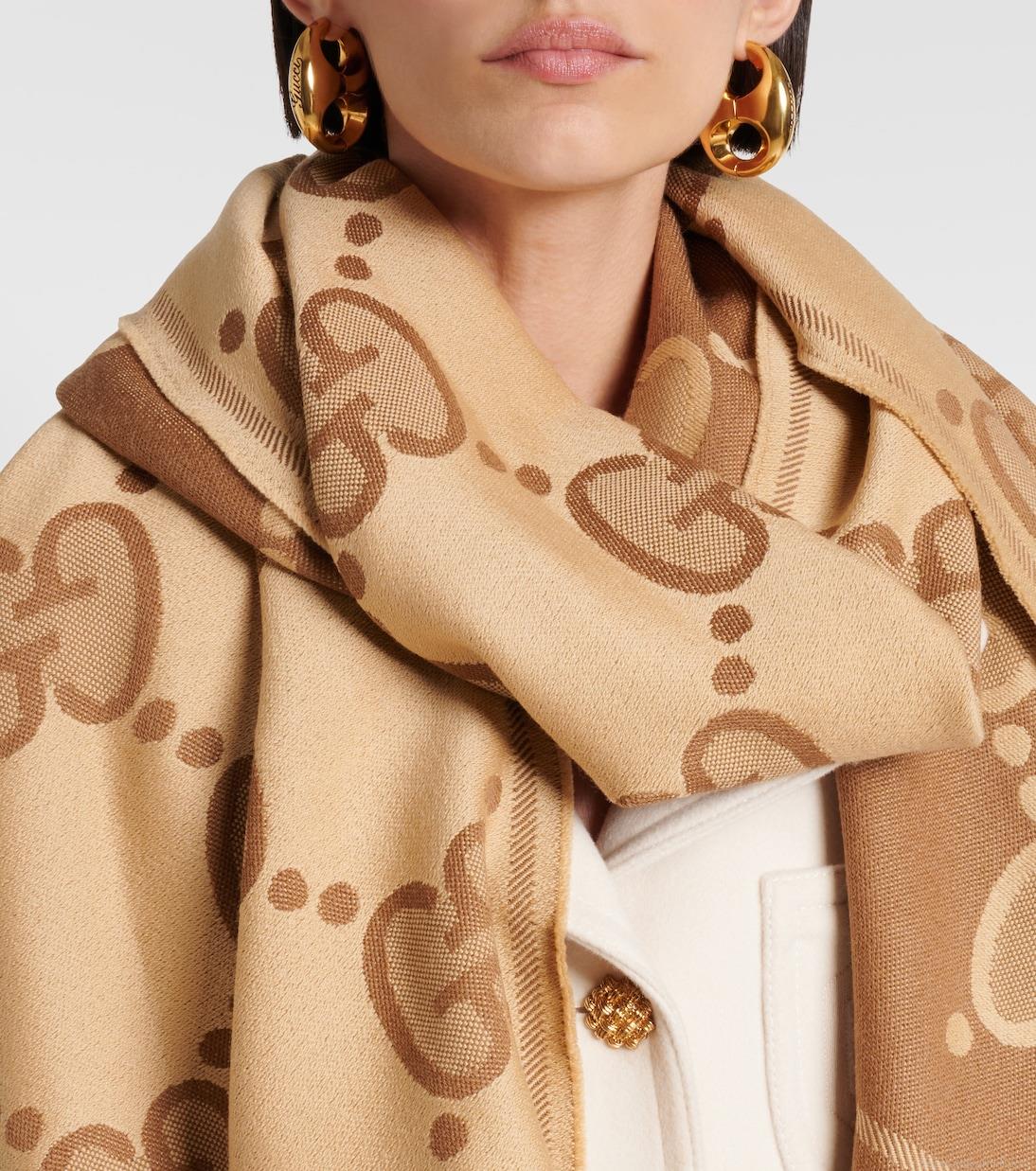 GucciGG wool jacquard scarf