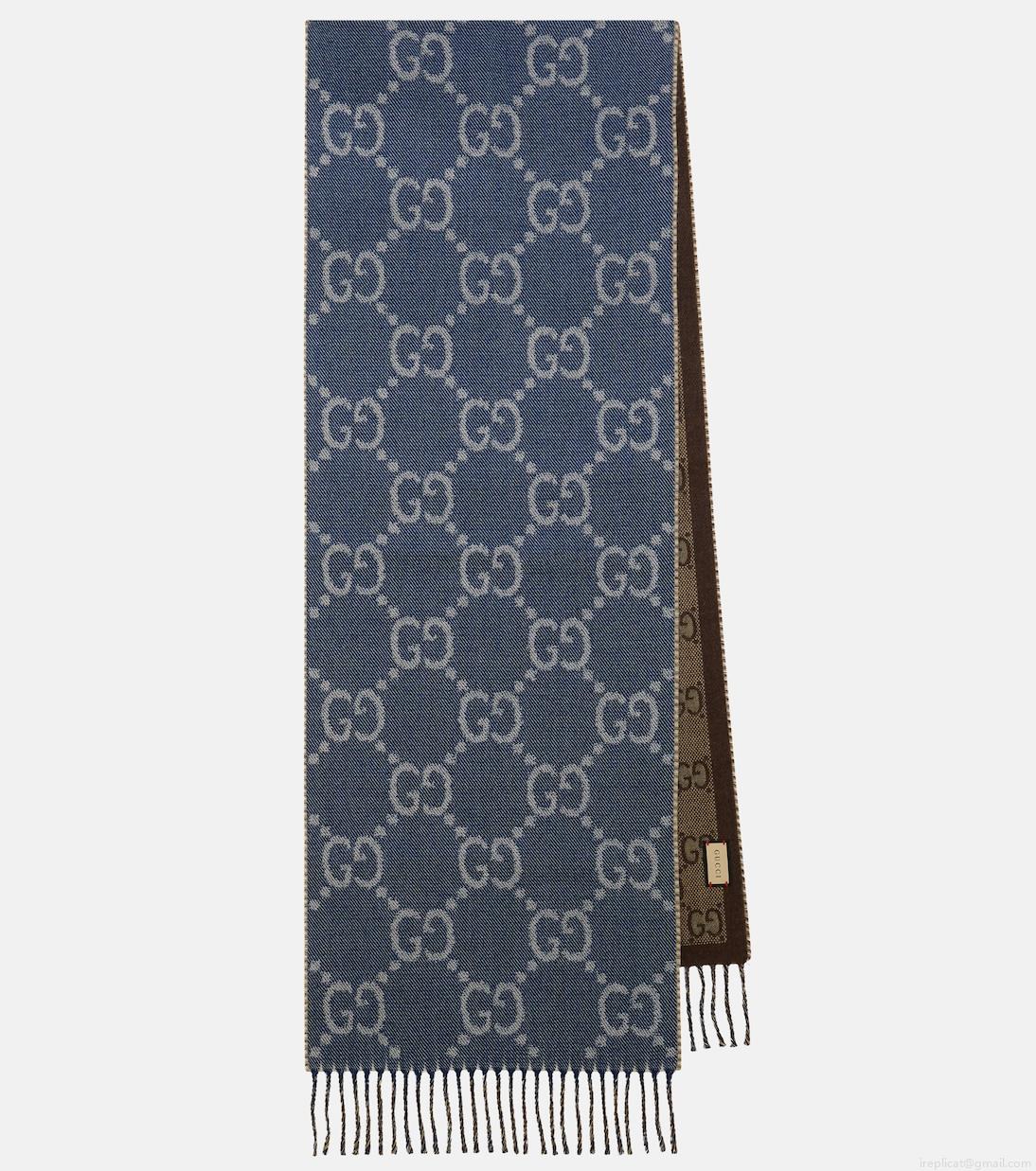 GucciGG jacquard wool scarf