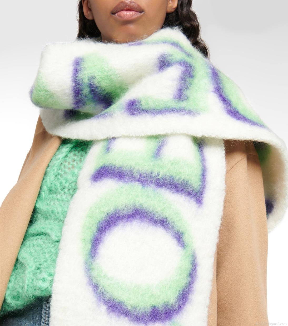 LoeweIntarsia wool-blend scarf